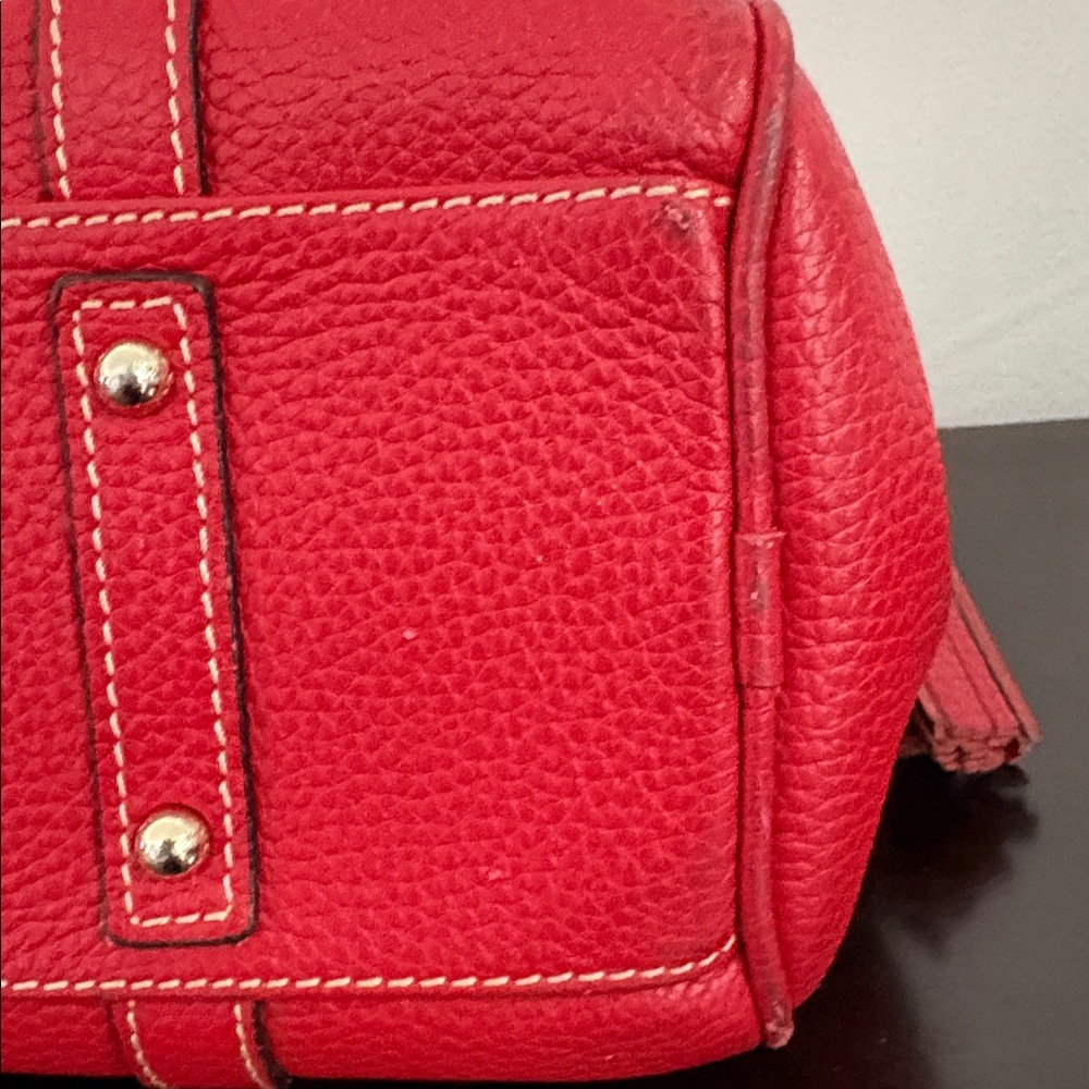 Dooney & Bourke Cherry Red Satchel - Picture 4 of 5
